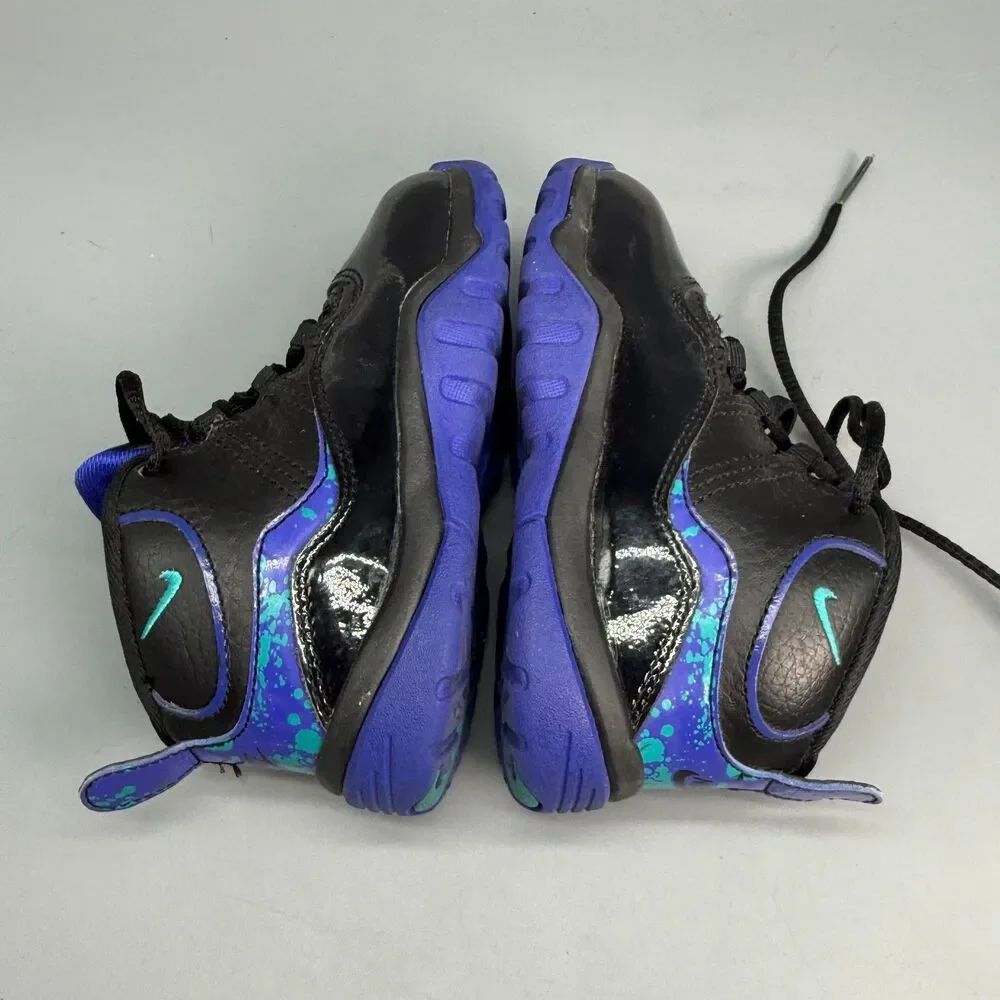 Nike Air Zoom Phenom 4 Boys Kids Toddler 8C Black Aqua Berry Retro Patent Shoes